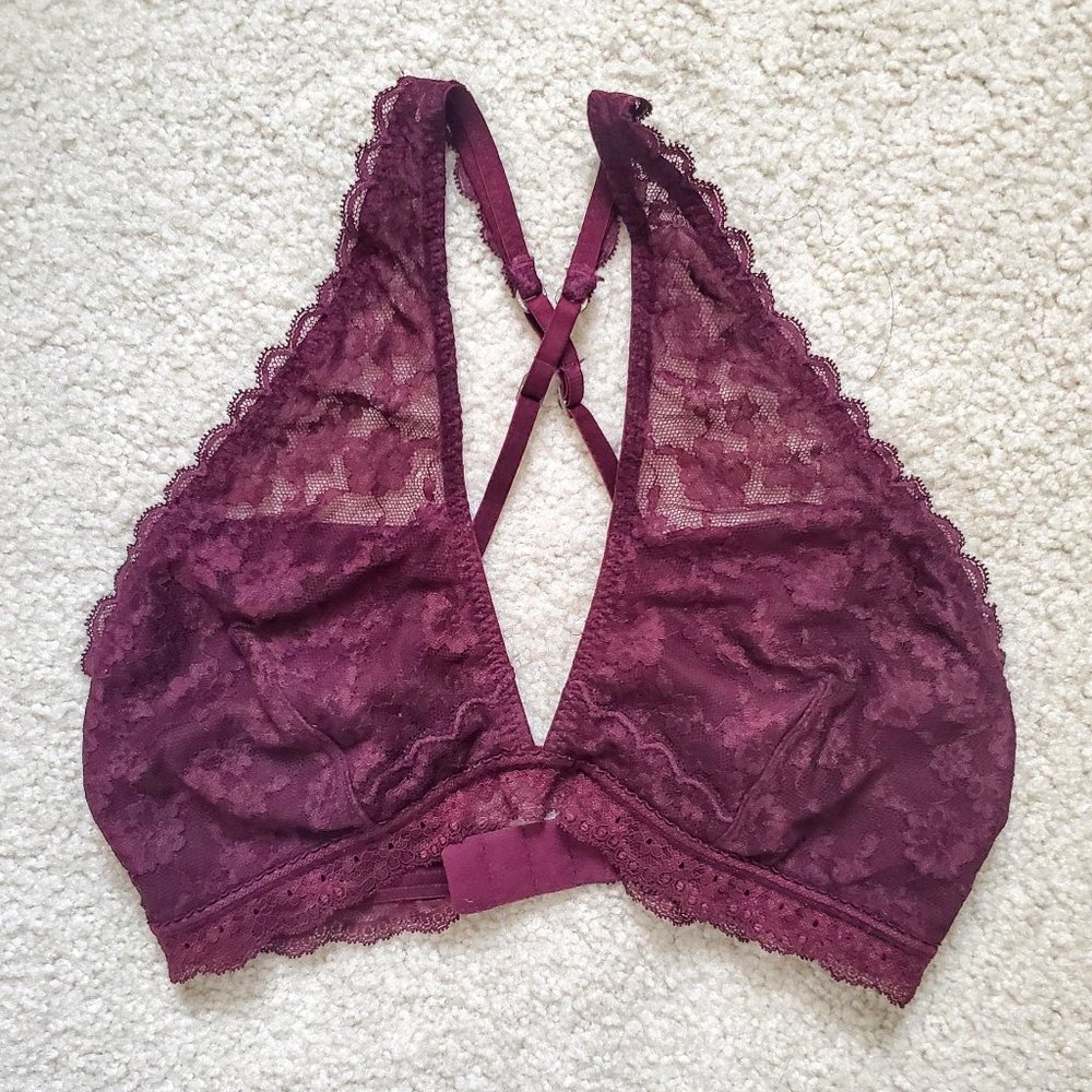 Gilly Hicks Maroon Lace Bralette